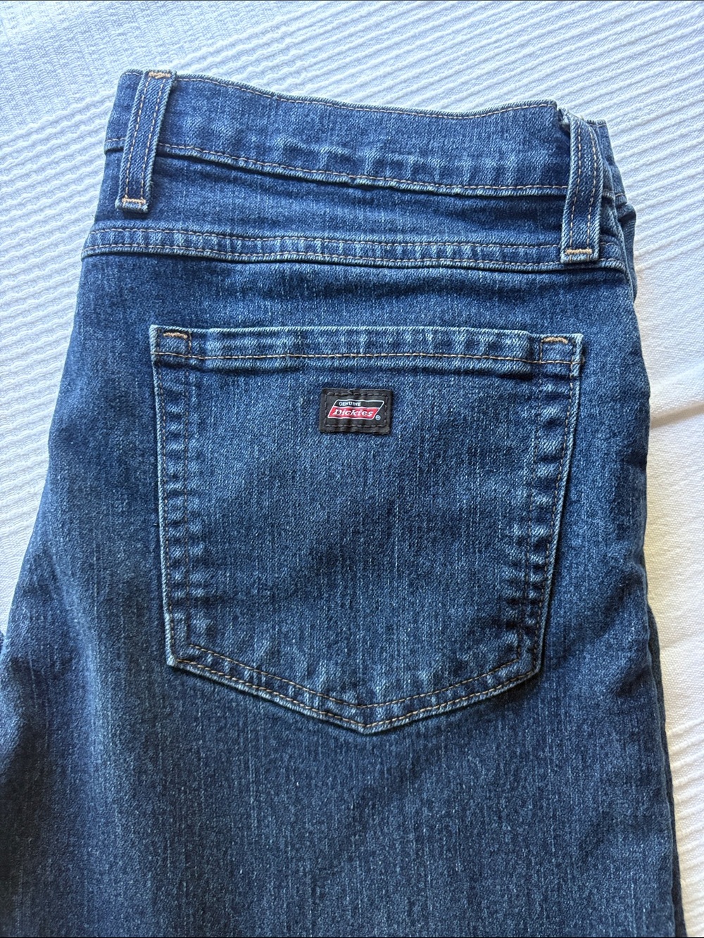 Dickies Blue Denim Jeans with Back Pocket Logo Patch